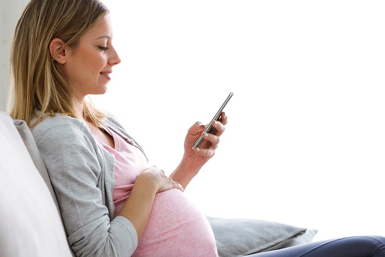 Pregnant Woman on Phone